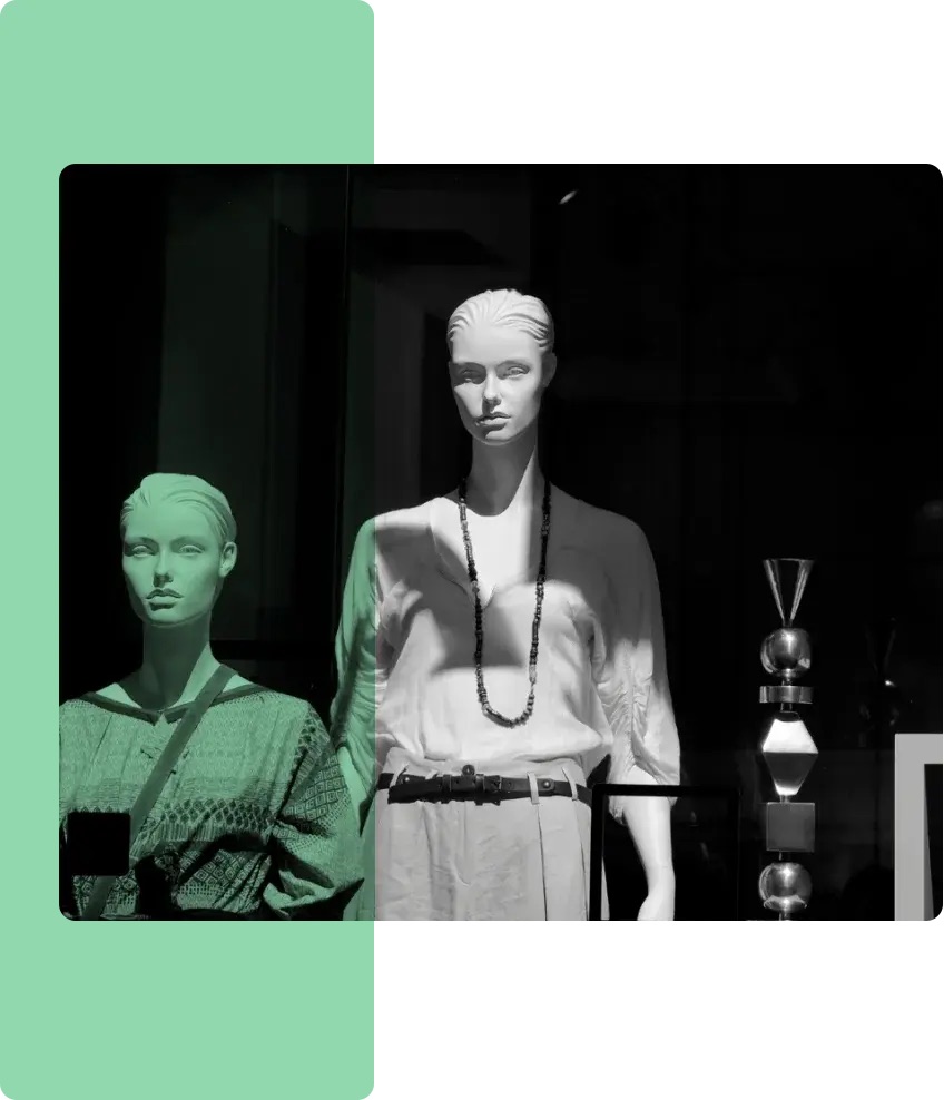 Escaparate Pop Up con maniquíes